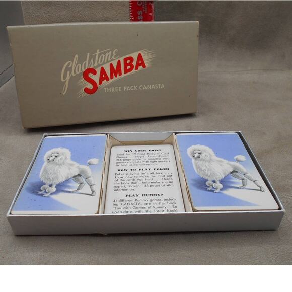 Gladstone Samba Three Pack Canasta Set Poodle Cards Incomplete Please Read Desc - Picture 4 of 5